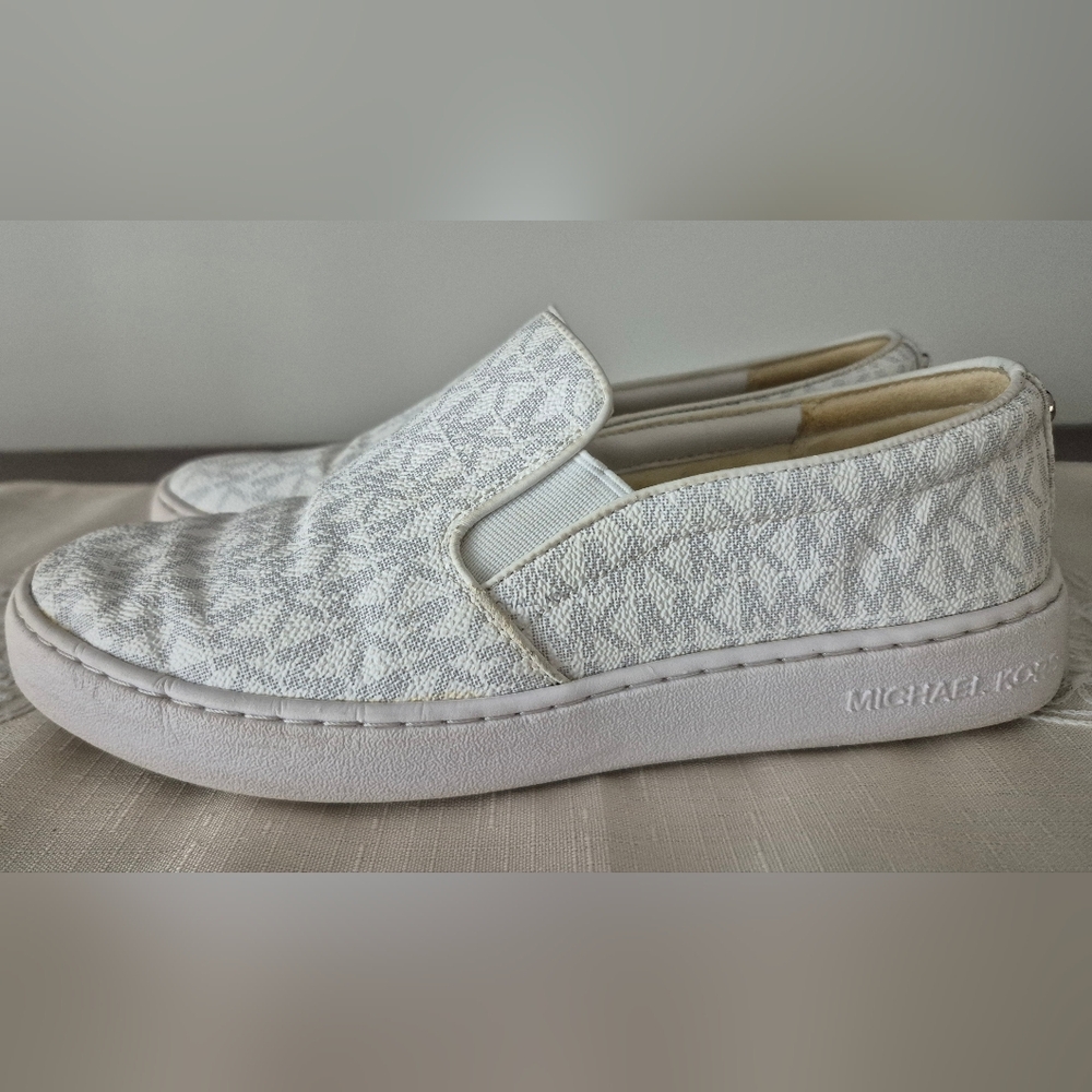 Michael Kors White Slip-On Sneakers